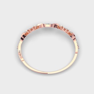 Bracelet en diamants marquise et ronds à motif floral en or jaune/blanc/rose 9 carats certifié IGI - Product Image 4