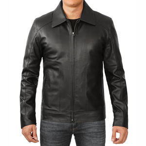 Chaqueta de Cuero Genuino para Hombre, Estilo Motero de Lujo, Resistente, Informal, Diseño de Moda Urbana - Product Image 1