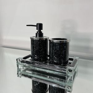 Ambrose 3 pezzi Set bagno Dispenser sapone porta spazzolino con vassoio - Product Image 1
