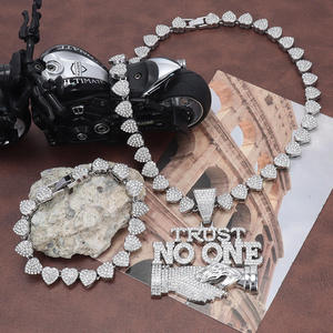 Conjunto de Joyería Hip Hop con Palabras Personalizadas, Diamante Moissanite, Plata 925, Collar con Colgante Chapado en Oro y Cadena Cubana - Product Image 5