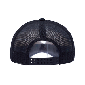 Custom Embroidery Trucker <b>Hats</b> Baseball Cap Snap Back 5 Panel Print Rope Foam Black Trucker <b>Hat</b> - Product Image 3