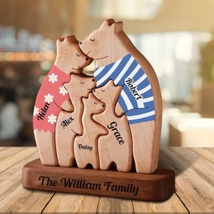 Rompecabezas Decorativo de Madera Ecológico con Diseño de Familia de Osos |   Calidad Premium Hecha a Mano |   Diseño Personalizado |   Precio de Fábrica al por Mayor - Product Image 2