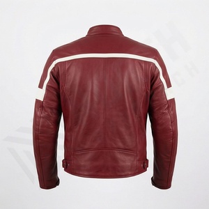 Veste de moto en cuir style biker pour homme NAI-0491A, service de fabrication OEM, veste de moto, vêtements d'extérieur, couleur personnalisée. - Product Image 2