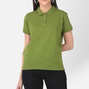 Camiseta polo de algodón de manga corta para mujer, para verano, material de algodón transpirable, camisetas polo para mujer, venta al por mayor, personalizadas - Product Image 1
