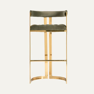 Taburete de Bar Moderno de Lujo con Estructura Metálica para Mobiliario Comercial - Product Image 2