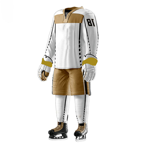 Conjuntos de Uniformes de Hockey sobre Hielo a la Moda, Ropa Deportiva Activa para Adultos, Camisetas de Manga Larga, Pantalones Cortos, 100% Poliéster - Product Image 2