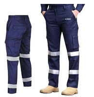 Pantalon de Travail Respirant 100% Coton avec Bandes Réfléchissantes, Pantalon de Travail Personnalisé, Uniformes de Travail pour la Construction