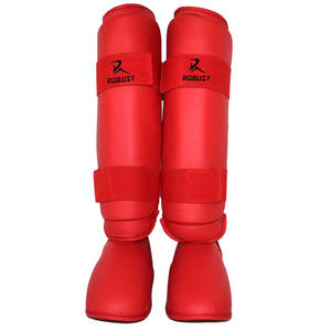 Protector de Espinilla de Karate de Cuero de Alta Calidad, Ligero, para Entrenamiento de Artes Marciales, Práctica Diaria y Ejercicios de Fitness - Product Image 1