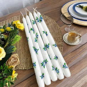 Velas Decorativas Pintadas a Mano, Coloridas y Modernas para Decoración del Hogar (Juego de 4) para Bodas, Halloween, Pascua y Diwali - Product Image 3