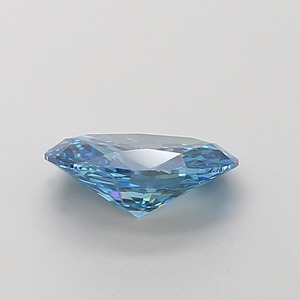 Diamant ovale bleu vif fantaisie de 1,01 carat, cultivé en laboratoire, certifié IGI, VS1, polissage excellent, pierre précieuse synthétique CVD pour bijoux fins - Product Image 2
