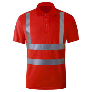 Safety Class 3 Construction <b>Work</b> wear Hi-Vis Short & Long Sleeve <b>Black</b> Reflective <b>Work</b> Safety Shirt for Men High Visibility - Product Image 6