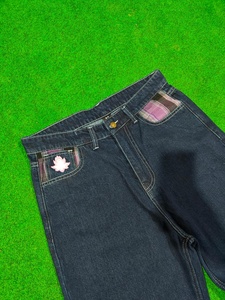 Autumn Men's Mid Rise Breathable Wide Leg Pants <b>Jeans</b> Smoky Gray Tassels Cement Gray Washed Denim Solid Pattern <b>Button</b> - Product Image 5