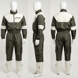 Vêtements de sport respirants personnalisés avec logo OEM, tenue de jogging, veste coupe-vent surdimensionnée, ensembles de survêtements en coton - Product Image 1