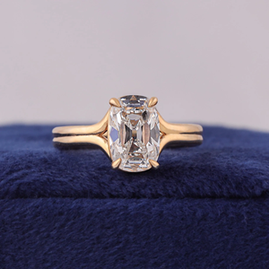 Women's Emerald Cut Diamond Engagement Ring WHITE Gold Prong Setting Classic Style - Product Image 1