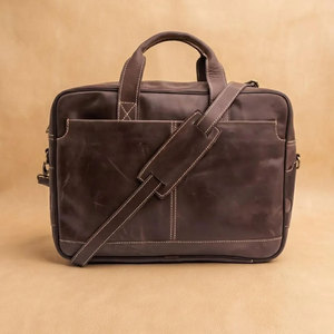 Sacs pour ordinateur portable en cuir coupe-vent et multifonctionnels, sacs pour ordinateur portable en cuir protecteurs et confortables avec fermeture éclair - Product Image 1