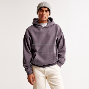 เสื้อสเวตเตอร์มีฮู้ดสำหรับผู้ชายผ้าคอตตอนผสมผ้าโพลี100% สีดำ XS เทคนิคการทอผ้า6XL พิมพ์โลโก้ - Product Image 2