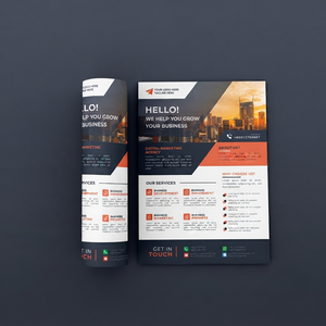 Plantilla de Diseño de Folletos Modernos con Diseño Geométrico y Tipografía Profesional para Uso en Marketing Empresarial - Product Image 1