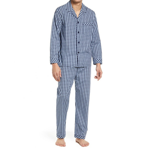 Customized brighten up Cotton Blend Pajama Set 2 piece soft cotton <b>pyjama</b> Set For night comfort Long Sleeves Men Night Suit - Product Image 1