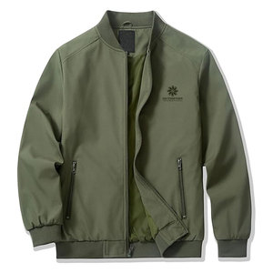 Chaqueta Bomber Clásica para Hombre, Ajuste Cómodo, Uso Diario Informal, Estilo Urbano Moderno, Atuendo de Moda, Chaquetas de Invierno - Product Image 1