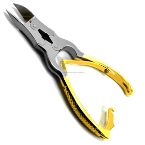 Cortauñas Quirúrgicas Profesionales de Acero Inoxidable con Mango Dorado, Cortadores de Precisión de Alta Resistencia para Uso Médico Clase II CE ENT - Product Image 3