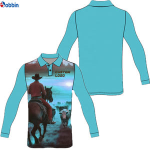 Camiseta de moda para hombre hecha con el mejor material de poliéster, camiseta de pesca de manga larga de alto rendimiento, OEM - Product Image 3