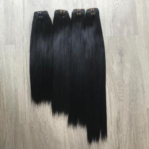 Venta al por mayor 100% Paquete de pelo crudo vietnamita de alta calidad de Color negro Natural de corte libre de hueso recto excelente calidad - Product Image 5