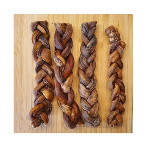 Bâtonnets tressés de bœuf naturel pour chiens, à haute teneur en protéines, en forme de pénis, en saucisses d'intestin, en sachets - Product Image 6