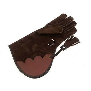 Guantes de cetrería personalizados para manipulación de aves con puño largo y forro interior de cuero y forro polar ODM - Product Image 2