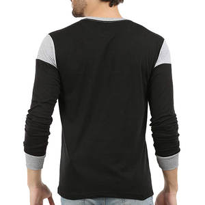 T-shirt de course à manches longues pour homme, décontracté, en tricot, imprimé brodé, séchage rapide, extensible, pour l'entraînement en plein air - Product Image 4