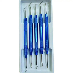Cuchilla de Modelado de Cera para Consultorio Dental, Acero Inoxidable con Recubrimiento Anodizado Azul, Manual, Reutilizable, Instrumentos de Laboratorio Dental de Alta Calidad - Product Image 1