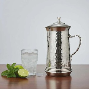 Carafe à eau en métal de qualité supérieure avec couvercle, carafe à boissons en acier inoxydable pour cuisine, hôtel, restaurant et hôtellerie - Product Image 1
