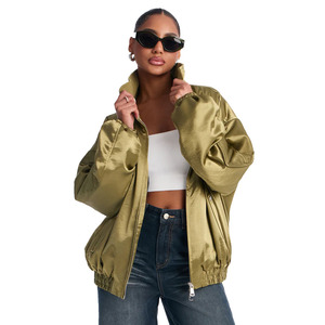 Chaqueta bomber para mujer, 100% tela transpirable, para invierno y otoño, para uso en exteriores, en venta en línea. - Product Image 1