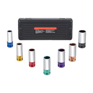 Set di Bussole Profonde Metriche a 6 Punte da 1/2 Pollice con Misure per Dadi Ruota 17/19/21/22/23/24/27mm in CR-MO-S, Ideali per Dadi Ruota a Impatto - Product Image 6