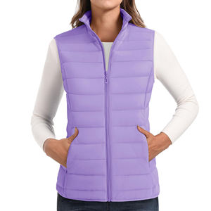 Chalecos acolchados sin mangas personalizados, ligeros, impermeables, transpirables, cortavientos y plegables, tallas grandes, para mujer, de invierno. - Product Image 6