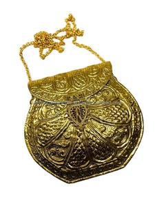 Bolso de mano de noche para mujeres y niñas Accesorio nupcial de latón plateado de moda de lujo - Product Image 5