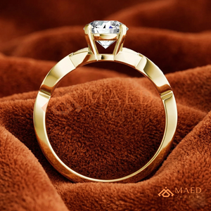 Round Cut Moissanite Twist Ring Gold Engagement Ring Women Bridal Anniversary Jewelry <b>Gift</b> USA Elegant Fashion Style - Product Image 4