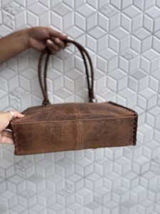 Bolso de Hombro de Cuero Genuino, Nuevo, Hecho a Mano, Estilo Bohemio, Diseño Occidental, Multiusos - Product Image 3