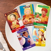 Jeu de cartes familial classique Les 7 Familles (Jeu Des 7 Familles) - Série Restaurant Marque ROYAL 42 cartes 58x88mm Vernis à base d'eau