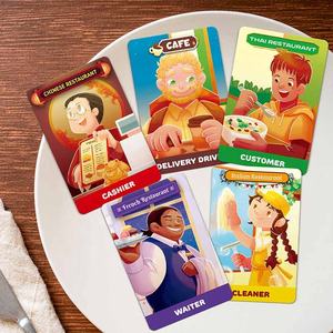 Jeu de cartes familial classique Les 7 Familles (Jeu Des 7 Familles) - Série Restaurant Marque ROYAL 42 cartes 58x88mm Vernis à base d'eau - Product Image 5