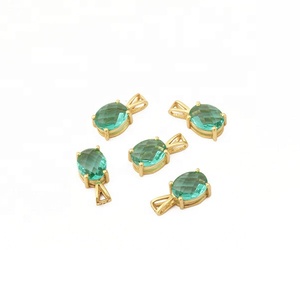 Colgante de cuarzo de apatita delicado minimalista, joyería de latón hecha a mano con diseño de encanto de piedras preciosas - Product Image 5