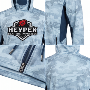 Camisa de Pesca con Capucha para Hombre, de Secado Rápido, en Poliéster y Spandex, con Diseño de Camuflaje y Malla Transpirable - Product Image 4