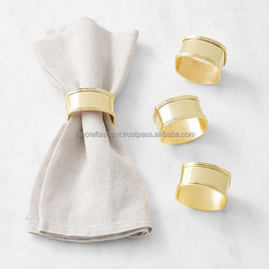 Anillo para Servilletas de Boda de Aluminio, Acabado Dorado de Lujo, Diseño Ecológico de Tres Hojas, Decoraciones Grabadas Personalizables - Product Image 5