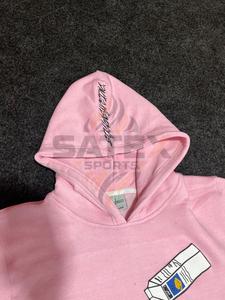 เสื้อฮู้ดดี้ผ้าฝ้ายคุณภาพสูง 100% สกรีนโลโก้ ไซส์ใหญ่พิเศษ เสื้อกันหนาวแบบสวมหัวสำหรับผู้ชาย - Product Image 3