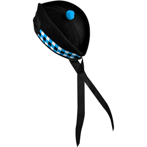 Gorro Glengarry Tradicional Escocés Premium Azul Cielo con Diseño a Cuadros, Diseñado para Actuaciones de Gaitas de Flandes 2026 - Product Image 3