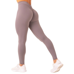 กางเกงโยคะผู้หญิงทรงวีเอวสูง ผ้าถัก แห้งเร็ว ยืดหยุ่น เหมาะสำหรับออกกำลังกายในฟิตเนส - Product Image 6