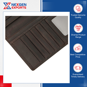 Fabricante Indio de Fundas para Chequera de Cuero PU de Gran Capacidad y Excelente Calidad con Protección RFID a Precio de Mercado con Descuento - Product Image 3