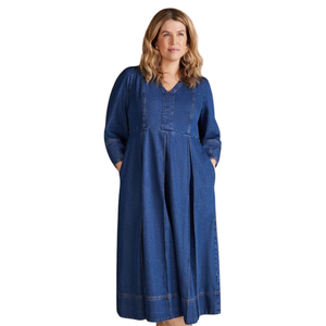 Robe chemise en jean pour femme, coton de qualité supérieure, usage quotidien, fournisseur d'usine OEM ODM - Product Image 3