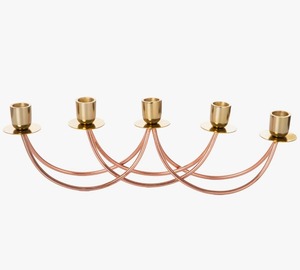 Brass Candelabra Circular Shape Durable Home Decoration Elegant <b>Table</b> Centerpiece - Product Image 1