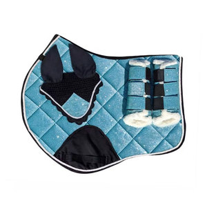 Tapis de selle personnalisables en acier inoxydable pour chevaux, réutilisables, confortables, équipement d'équitation, doublure en tissu scintillant, durables, équestres - Product Image 1