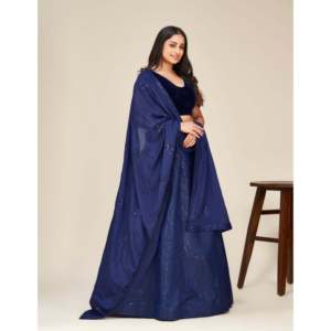 Desgaste de rendimiento de diseñador Lehenga Choli con Secuencia y trabajo de hilo - Product Image 2